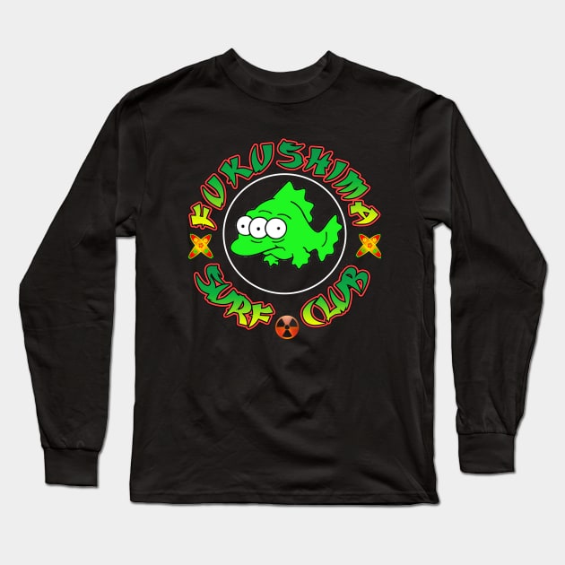 Surfs Up Fukushima Long Sleeve T-Shirt by Dawn Star Designs